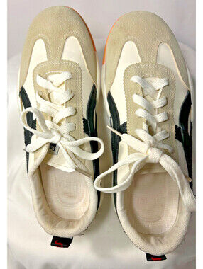 De Florance "Vintage Sneaker" White & Black Casual Retro Shoes Women's Size 10.5